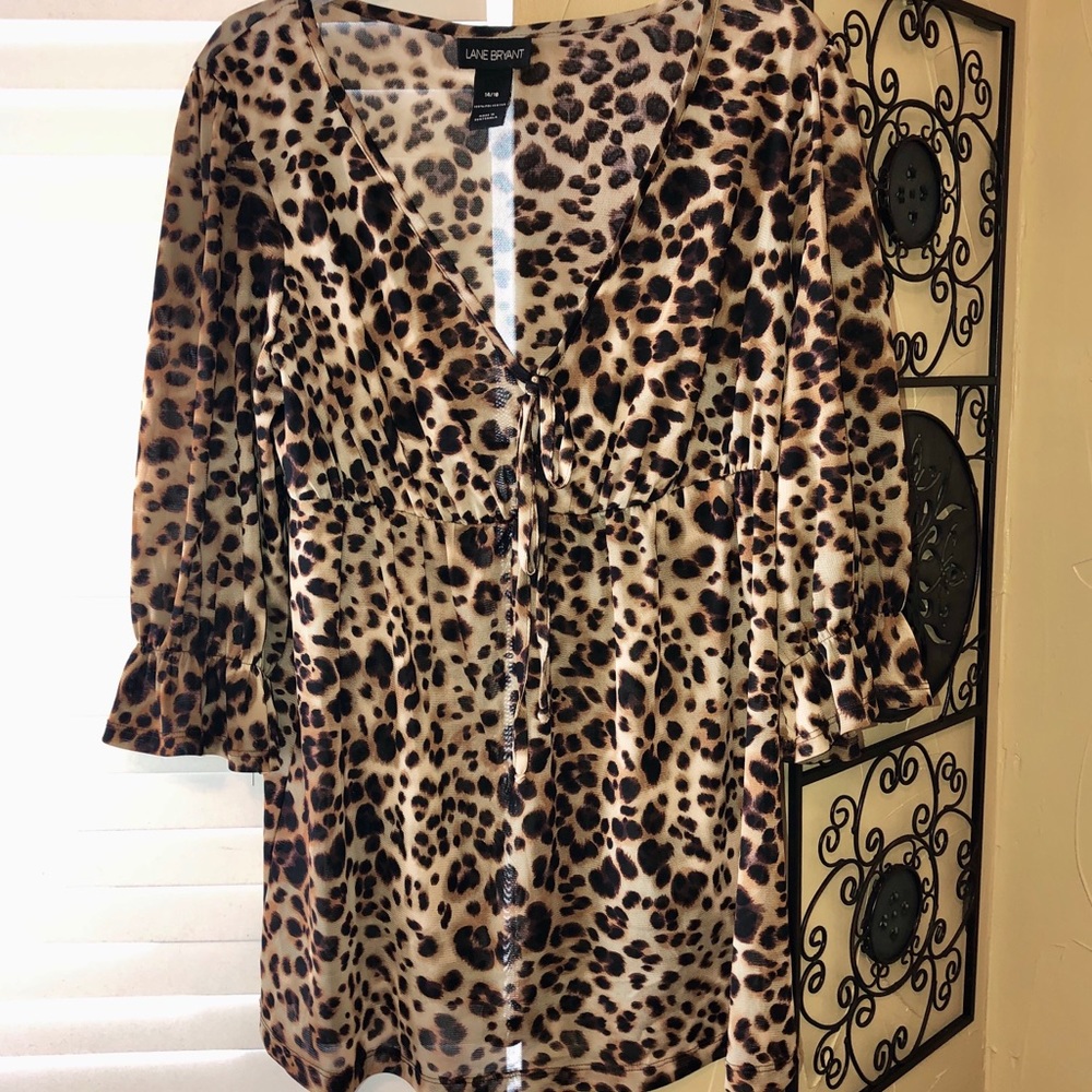 Lane Bryant | Cheetah blouse